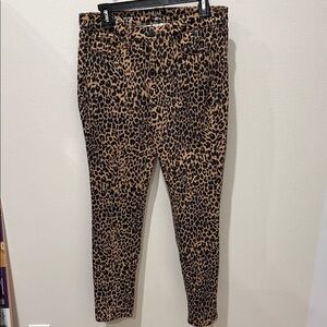 a.n.a Leopard Print Skinny Jeans - Tan & Black
